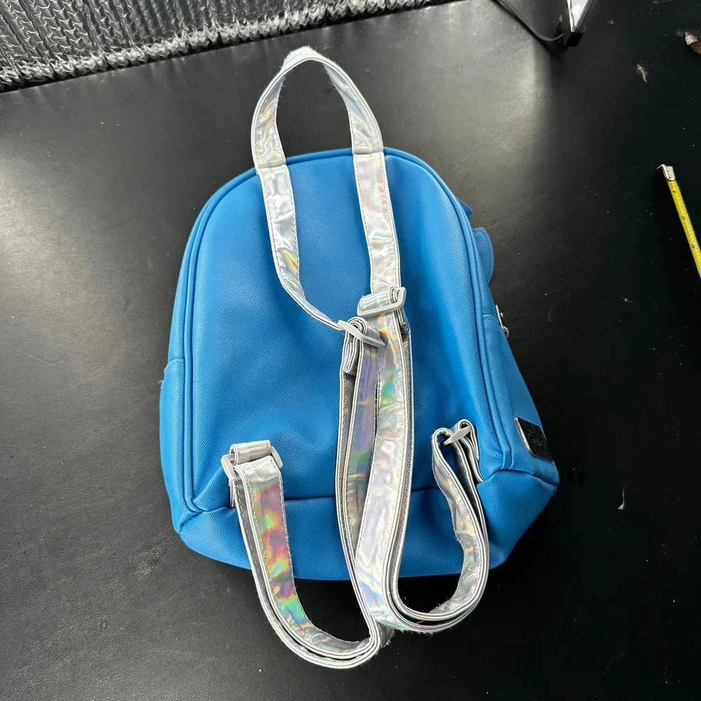 Disney Stitch Mini Backpack Blue Holographic‎ Straps 3D Ears WM427000194-0423